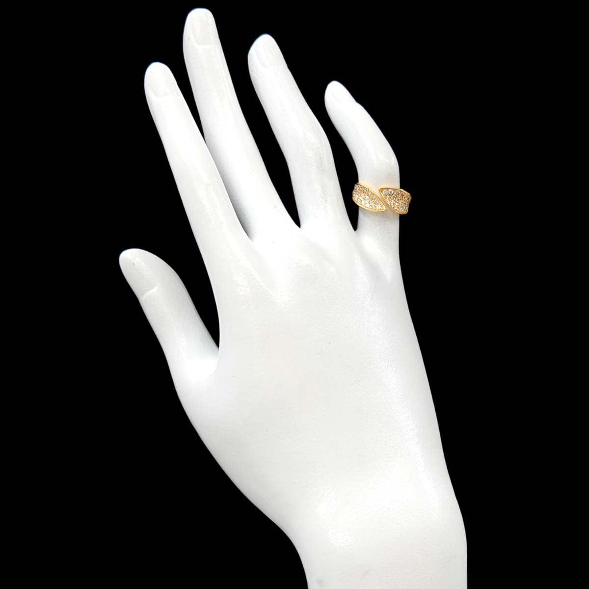 Luxury Promise Japan Jeunet Diamond 0.62ct Ring 18K YG 750 Size3-3.25(US) 90313517