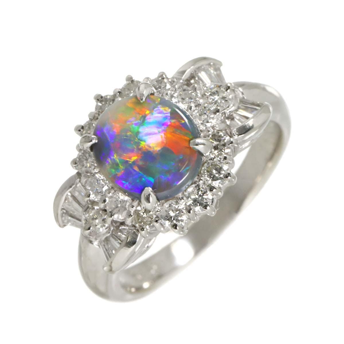 Luxury Promise Japan Opal 0.92ct Diamond 0.69ct Ring Pt Platinum size5-5.25(US) 90286655