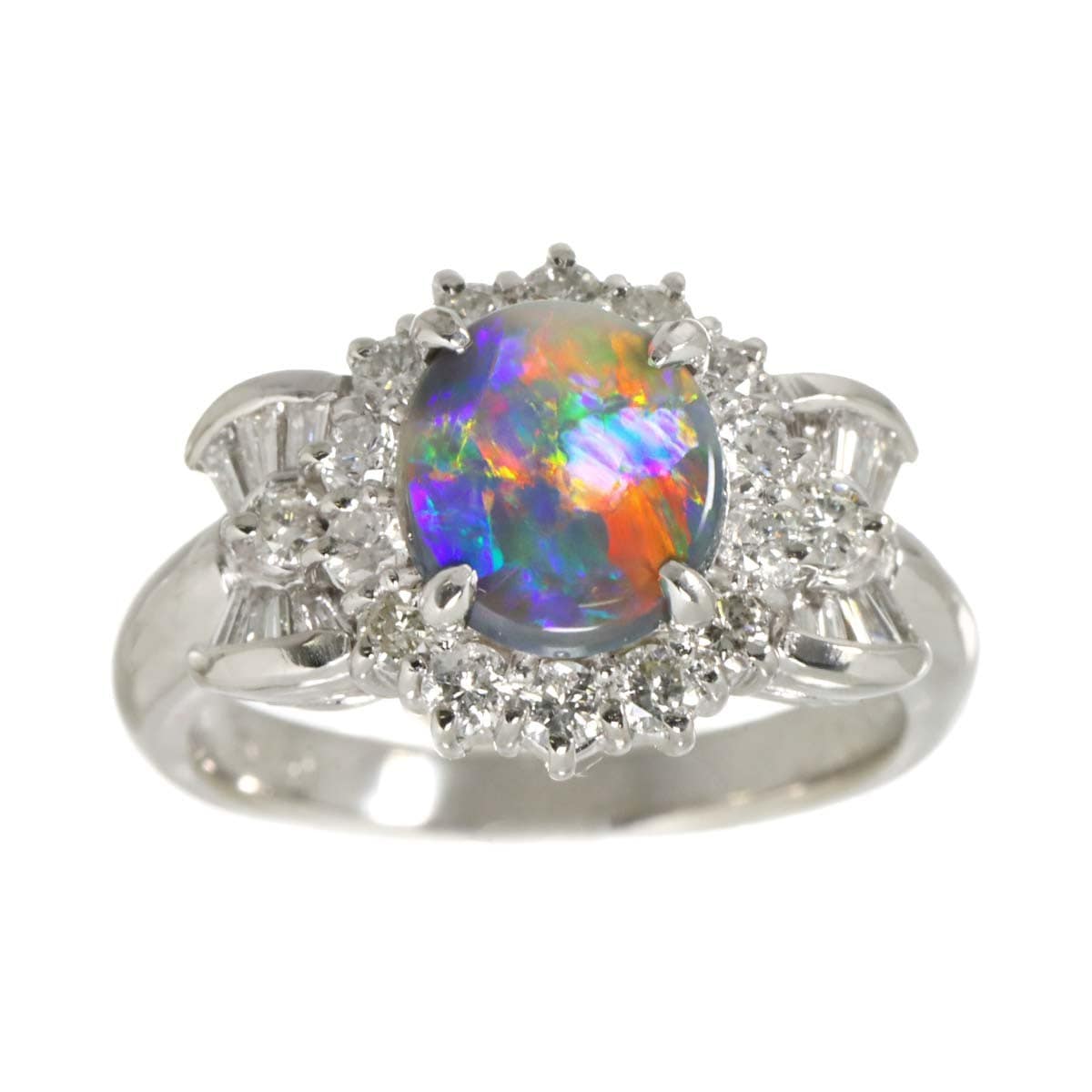 Luxury Promise Japan Opal 0.92ct Diamond 0.69ct Ring Pt Platinum size5-5.25(US) 90286655
