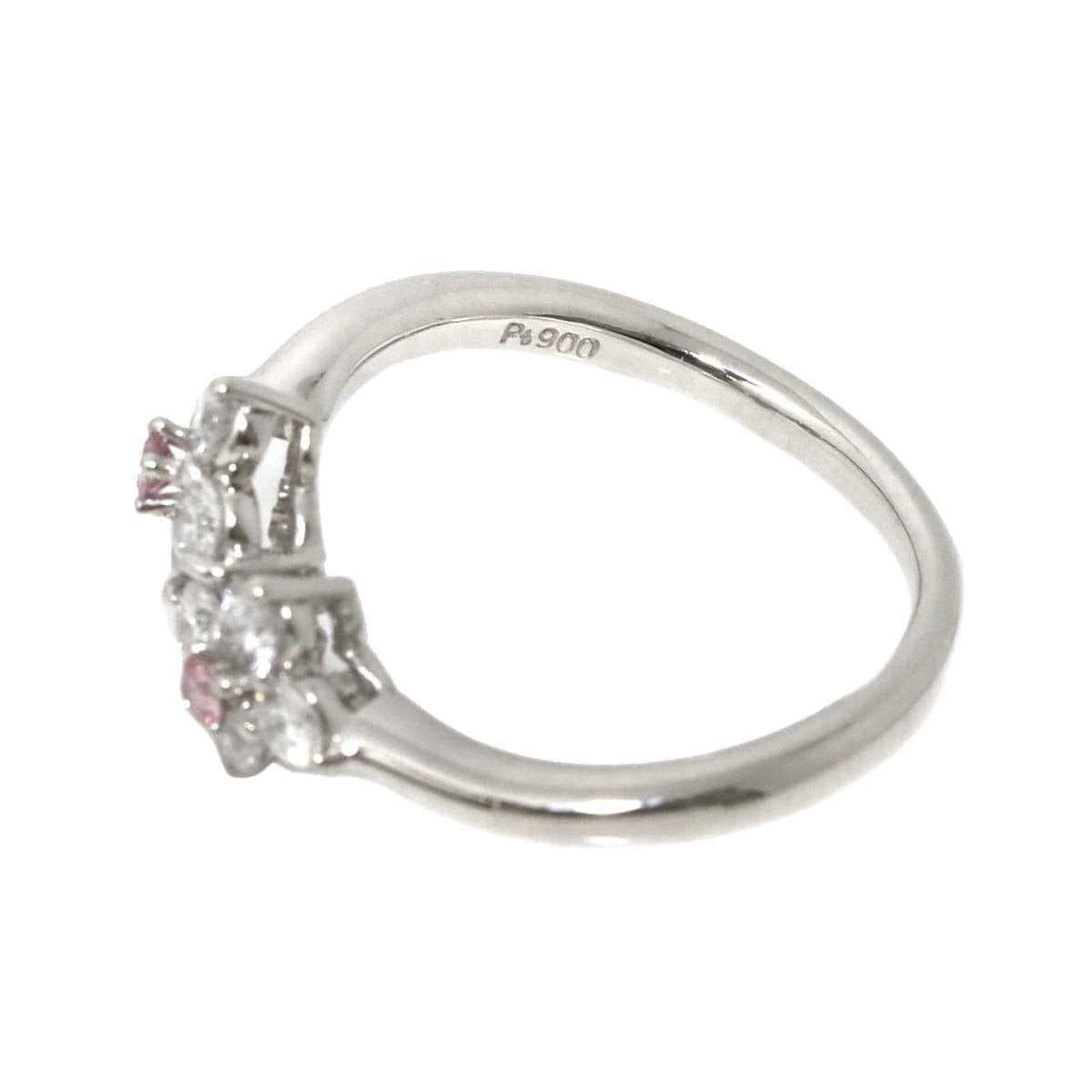 Luxury Promise Japan PinkDiamond 0.05ct Diamond 0.47ct Ring Pt Platinum size4.75-5(US) 90308673