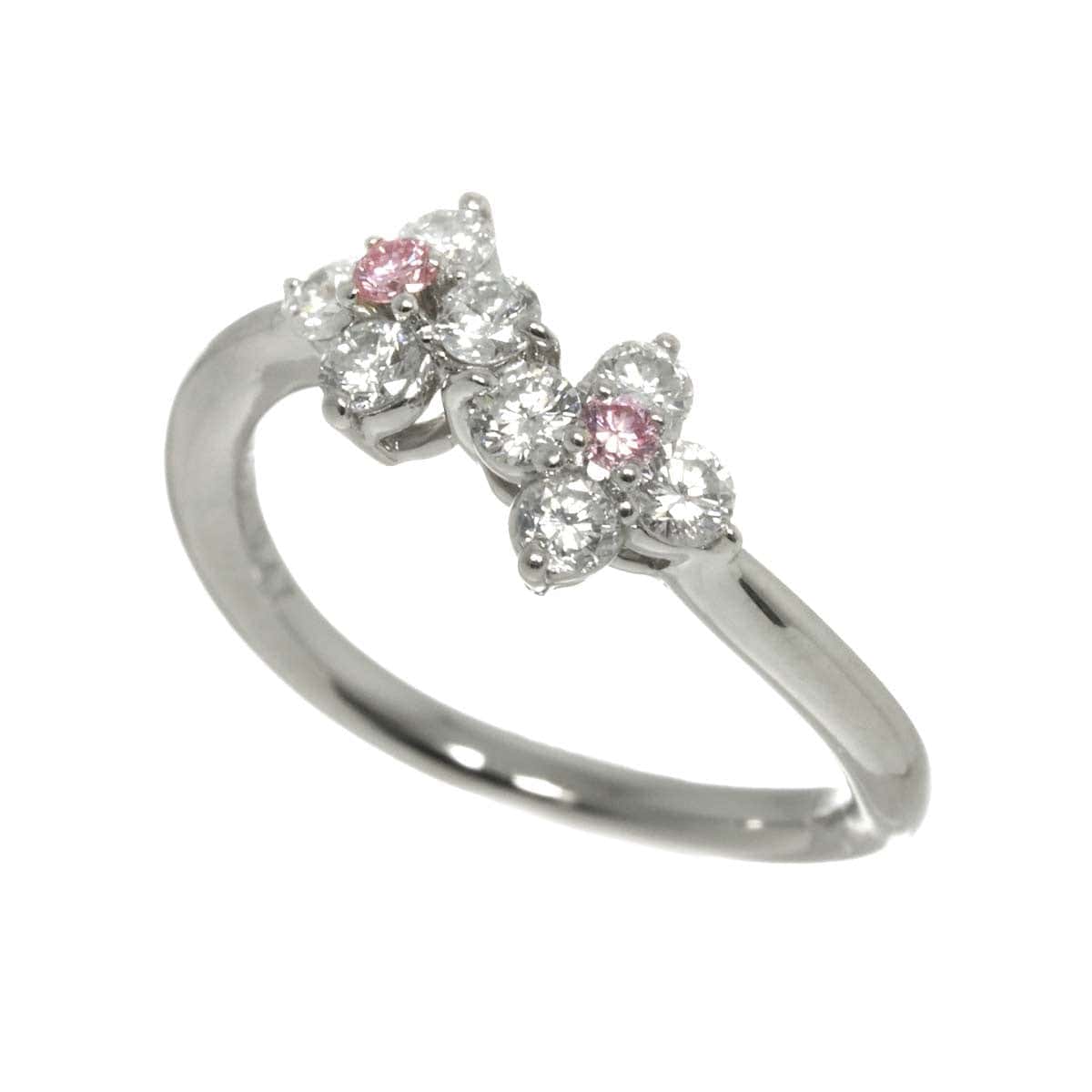Luxury Promise Japan PinkDiamond 0.05ct Diamond 0.47ct Ring Pt Platinum size4.75-5(US) 90308673