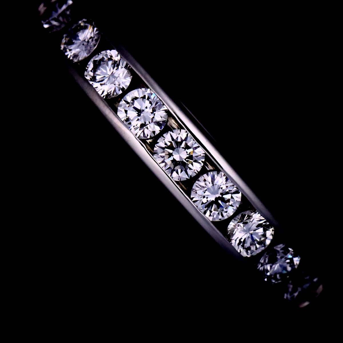 Luxury Promise Japan TIFFANY Co. Half Etanity band Ring Diamond Platinum Size3.75-4(US) 90286516