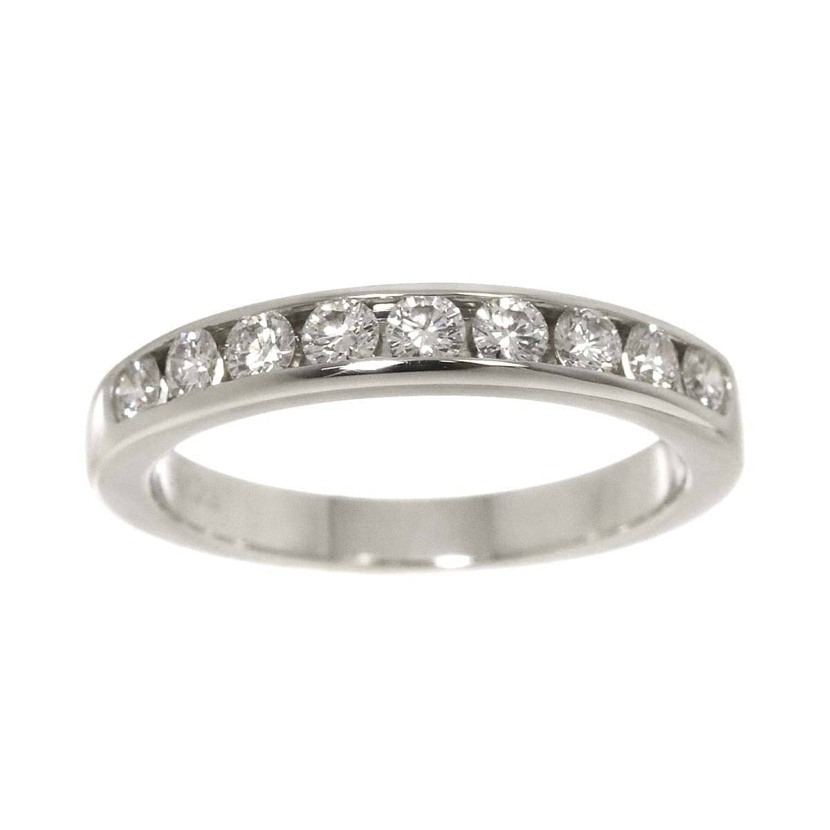 Luxury Promise Japan TIFFANY Co. Half Etanity band Ring Diamond Platinum Size3.75-4(US) 90286516