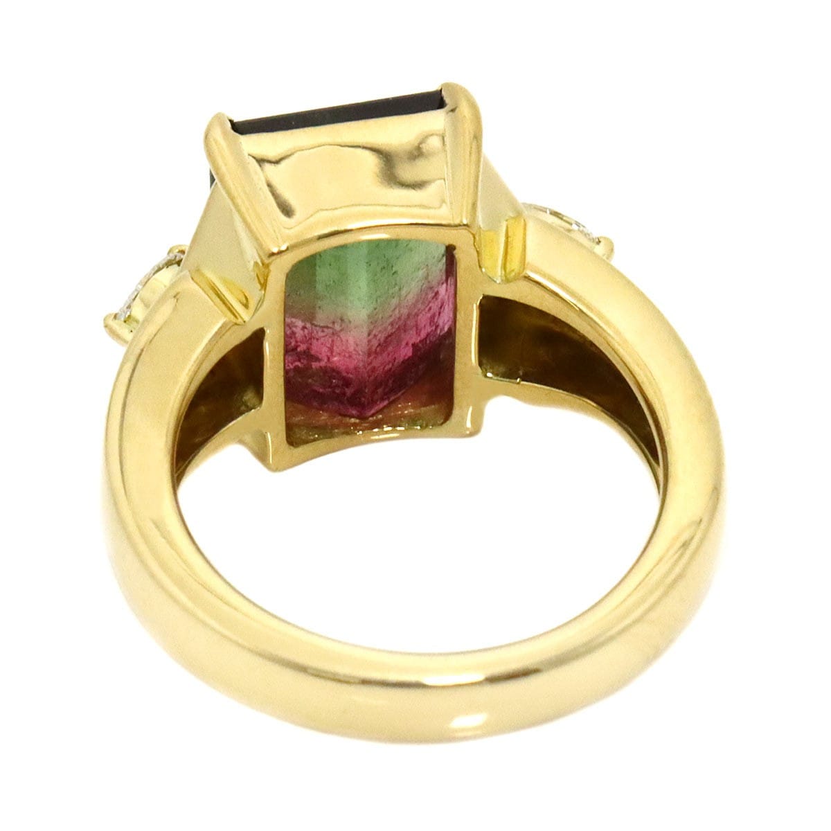 Luxury Promise Japan Tourmaline 6.55ct Diamond 0.16ct Ring 18K YG 750 Size6-6.25(US) 90315984