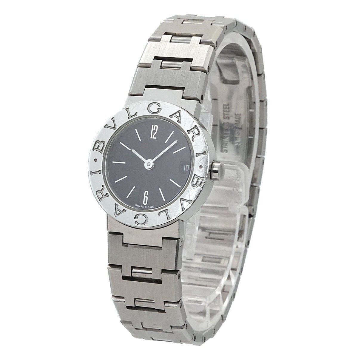 Luxury Promise Japan BVLGARI BVLGARIBVLGARI BB23SS Quartz Black Dial Ladies Watch 90309593