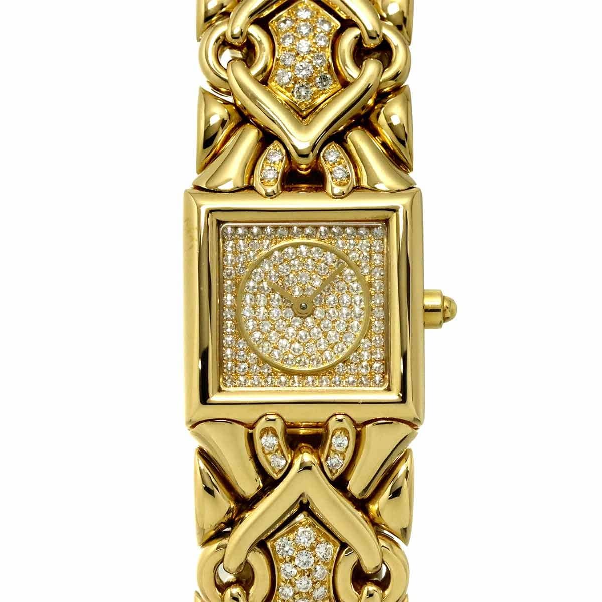 Luxury Promise Japan BVLGARI Torika BJ06 750 Yellow Gold Diamond Gold Dial Ledies 90309023