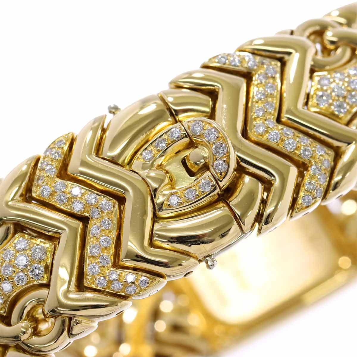 Luxury Promise Japan BVLGARI Torika BJ06 750 Yellow Gold Diamond Gold Dial Ledies 90309023