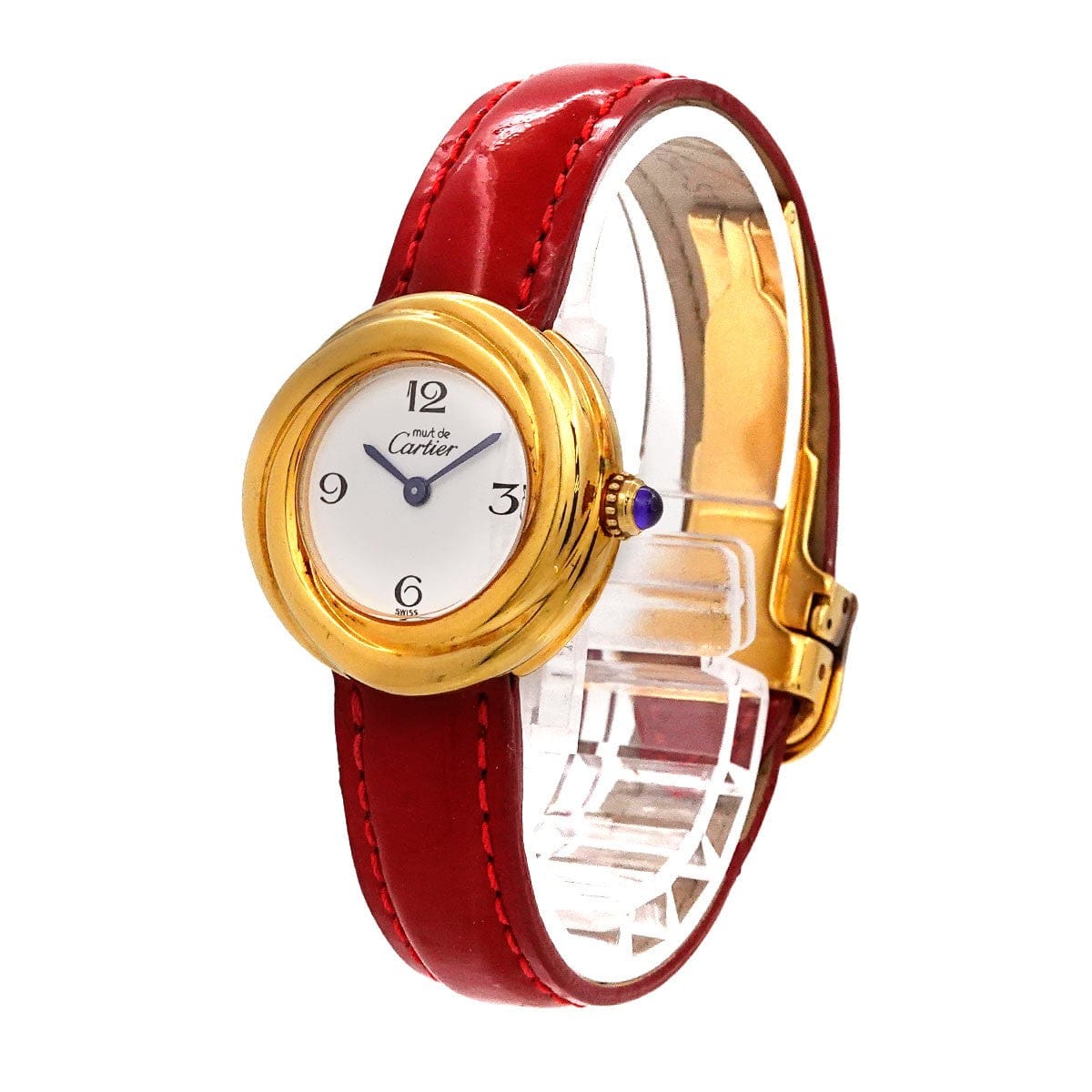 Luxury Promise Japan Cartier Must Trinity W1010844 Quartz White Dial Ladies Watch 90276585