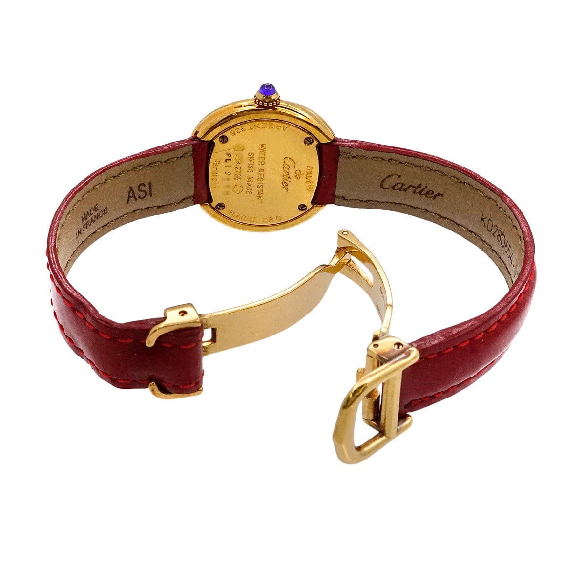 Luxury Promise Japan Cartier Must Trinity W1010844 Quartz White Dial Ladies Watch 90276585