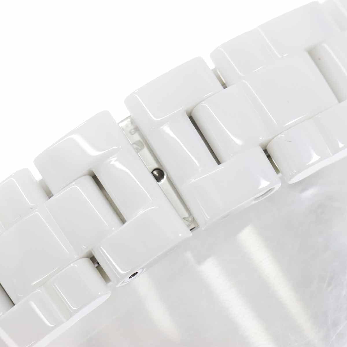 Luxury Promise Japan CHANEL J12 33mm H1628 12P Diamond Quartz White Dial Ladies Watch 90308019