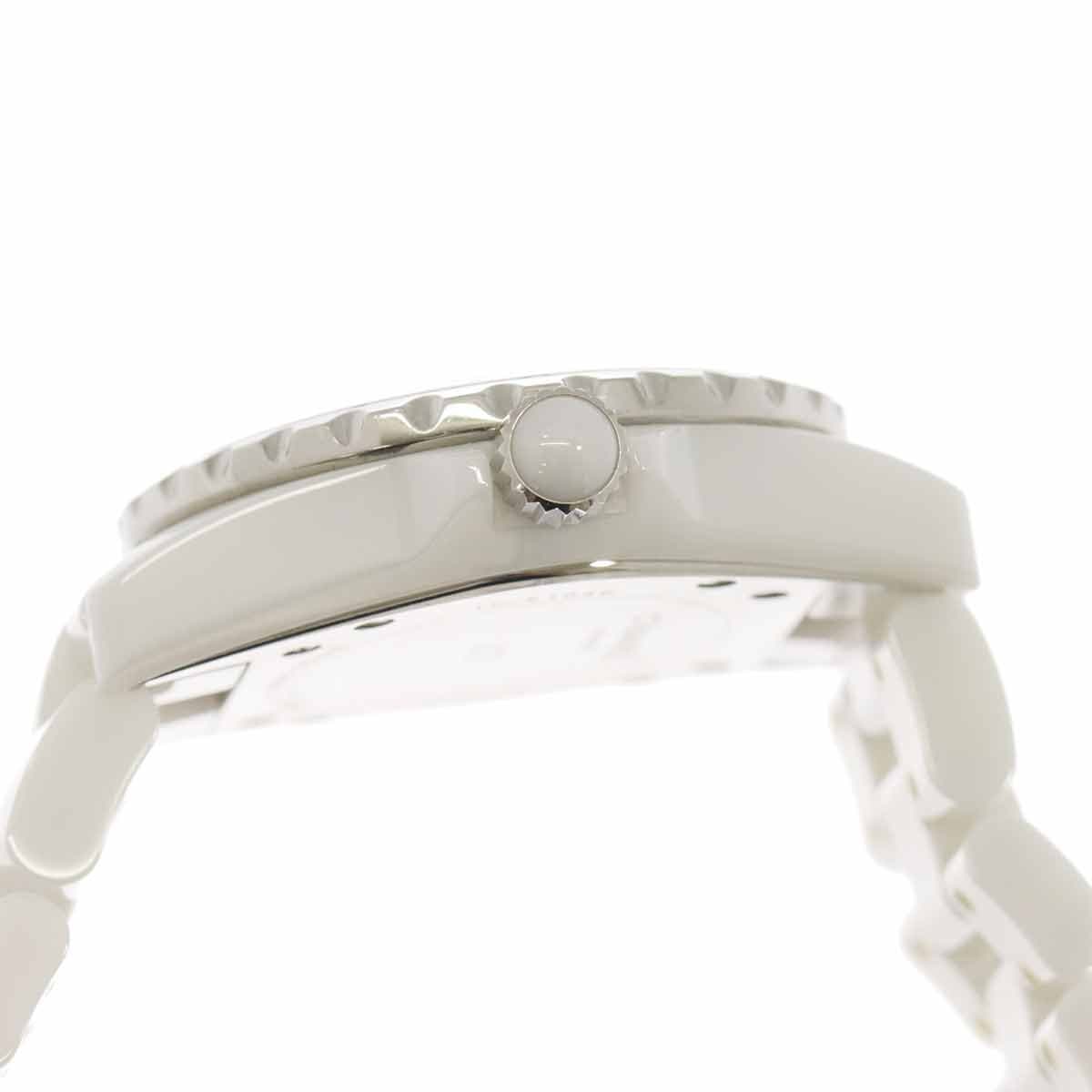 Luxury Promise Japan CHANEL J12 33mm H1628 12P Diamond Quartz White Dial Ladies Watch 90308019