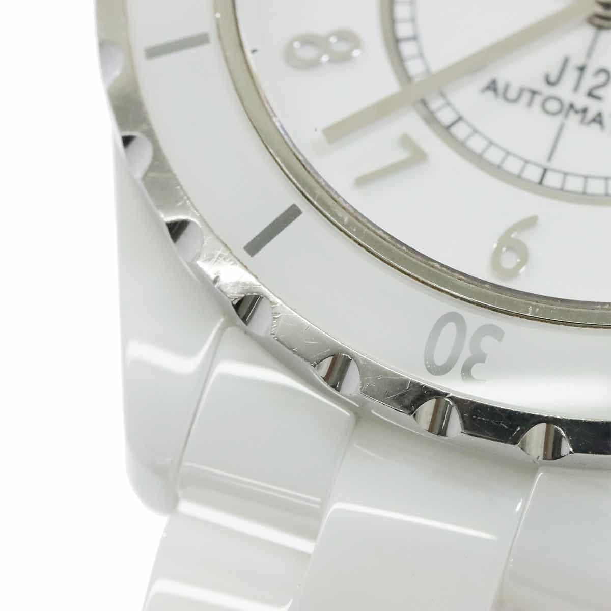 Luxury Promise Japan CHANEL J12 42mm H2981 Ceramic Date Automatic White Dial Mens Watch 90285877