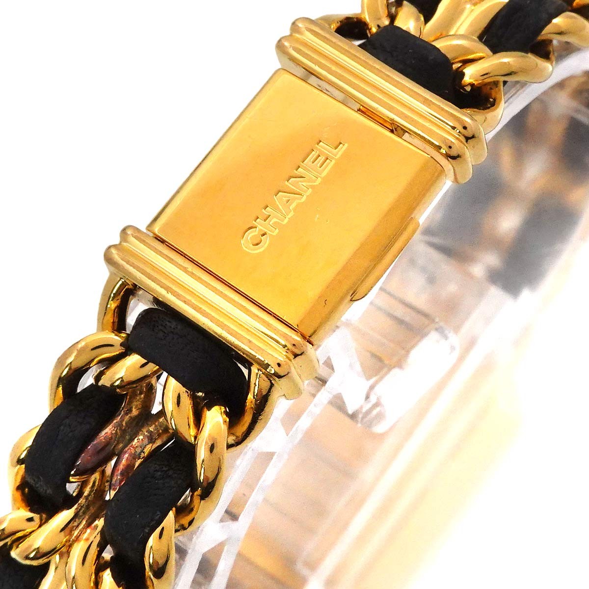 Luxury Promise Japan CHANEL Premiere Size M H0001 Vintage Quartz Black Dial Ladies Watch 90287144