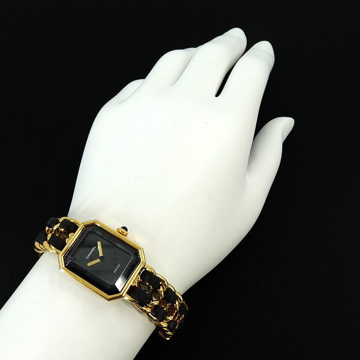 Luxury Promise Japan CHANEL Premiere Size S H0001 Vintage Quartz Black Dial Ladies Watch 90244274
