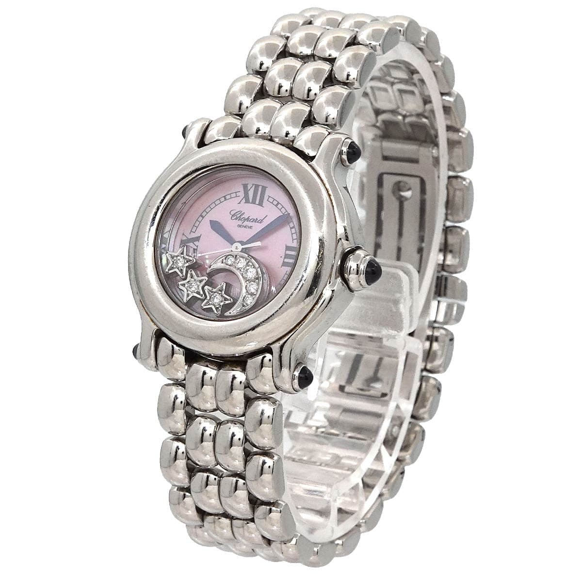 Luxury Promise Japan Chopard Happy Sport 27/8250-23 4P Diamond Pink Shell Dial Watch 90305140