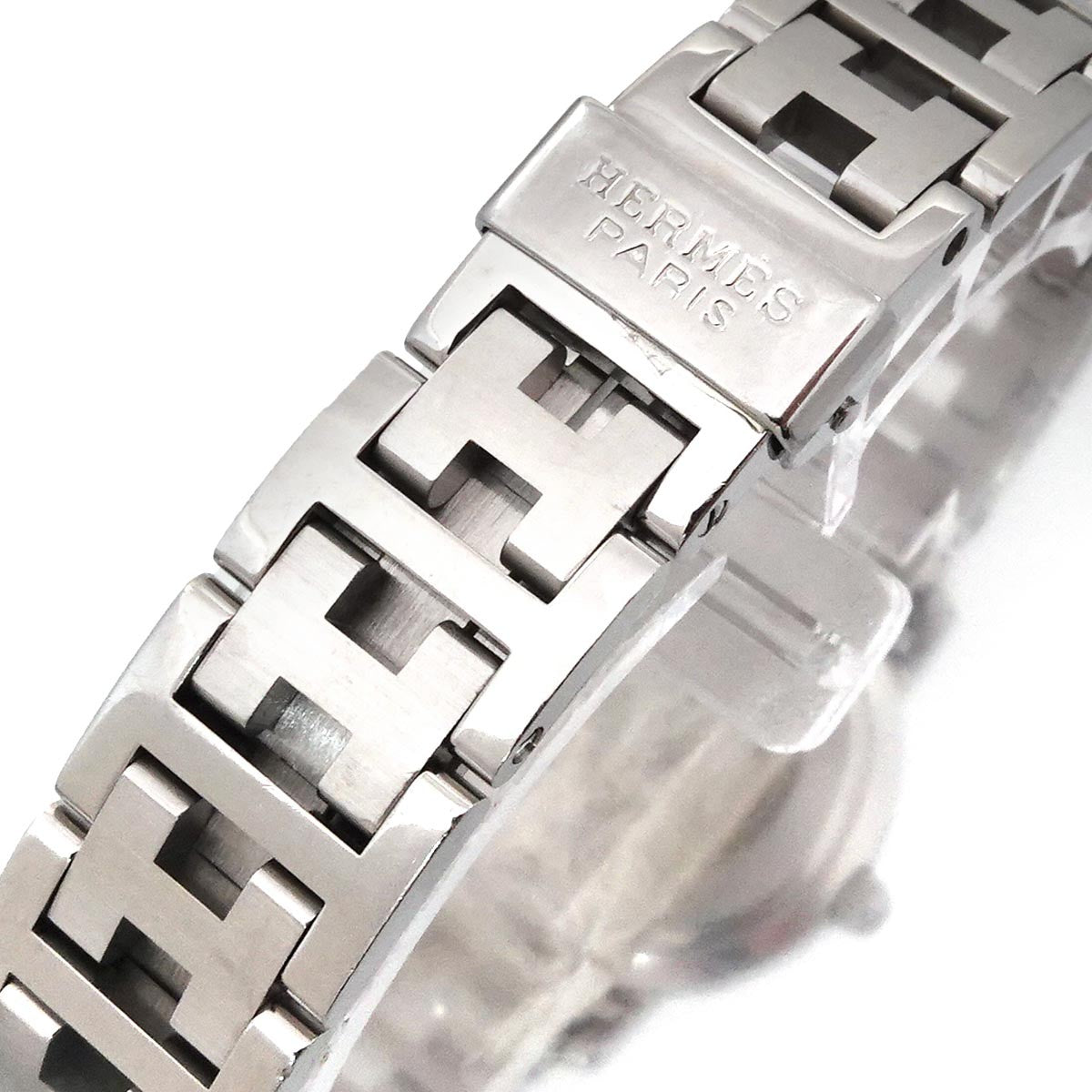 Luxury Promise Japan HERMES Clipper CL4 210 Quartz White Dial Ladies Watch 90288606