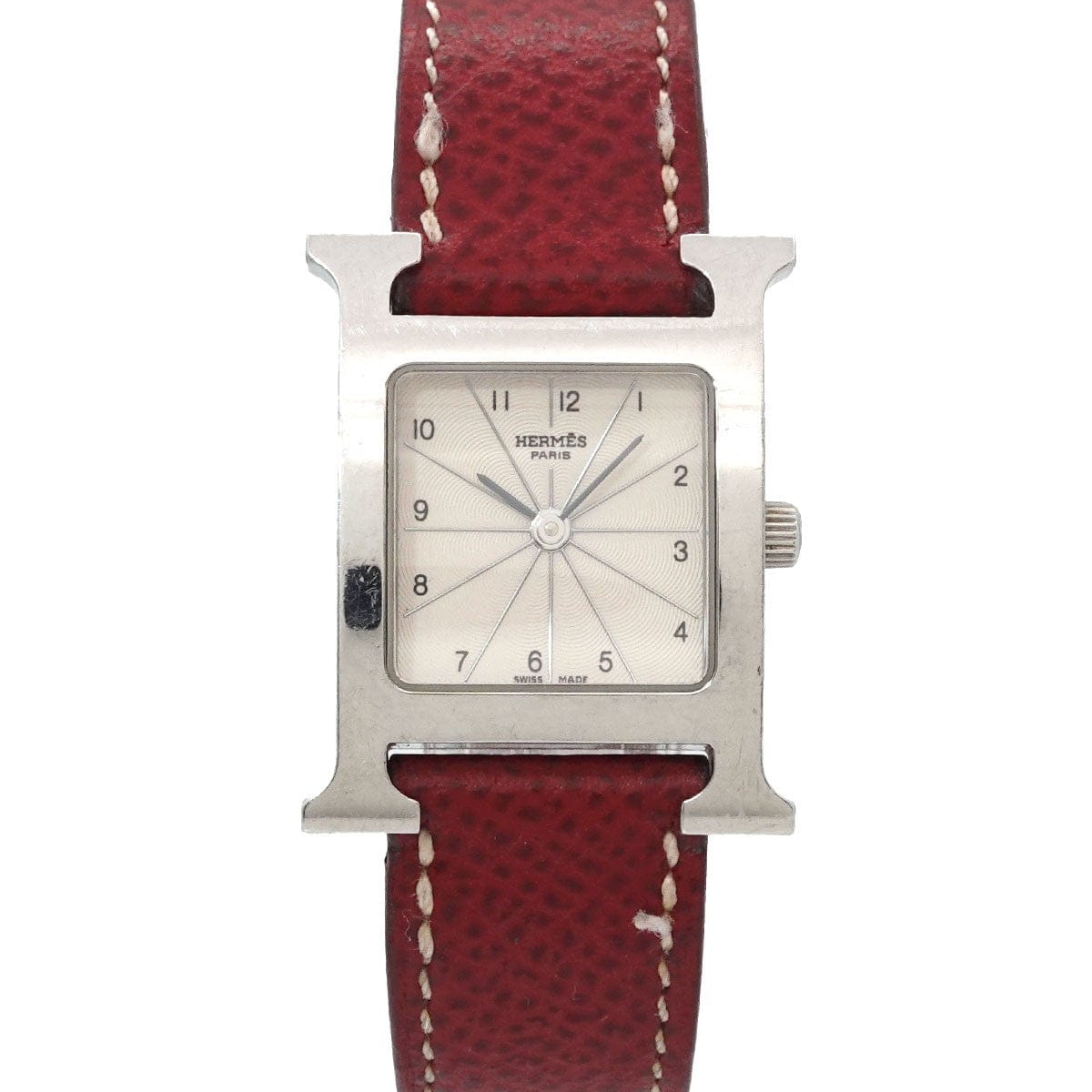 Luxury Promise Japan HERMES H Watch HH1.210 Quartz Silver Dial Ladies Watch 90317074