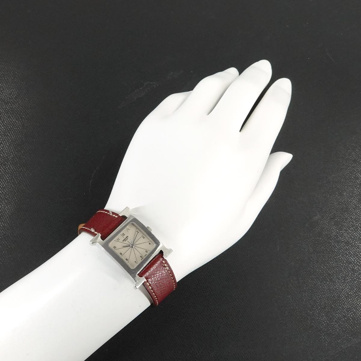 Luxury Promise Japan HERMES H Watch HH1.210 Quartz Silver Dial Ladies Watch 90317074