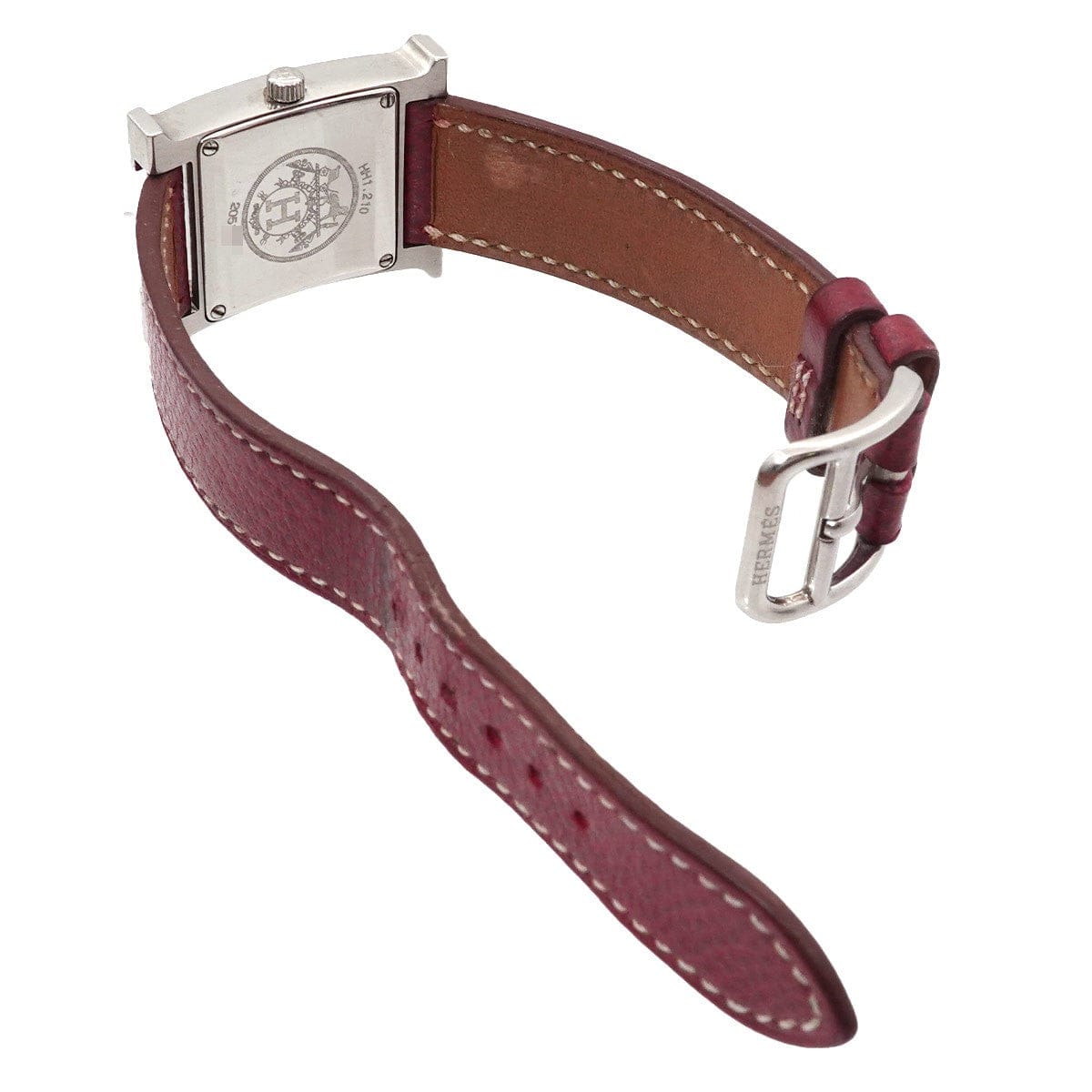 Luxury Promise Japan HERMES H Watch HH1.210 Quartz Silver Dial Ladies Watch 90317074