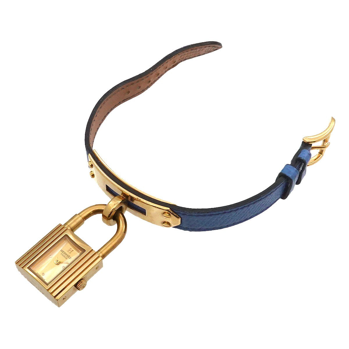 Luxury Promise Japan HERMES Kelly Watch Quartz Gold Dial Ladies Watch 90286828