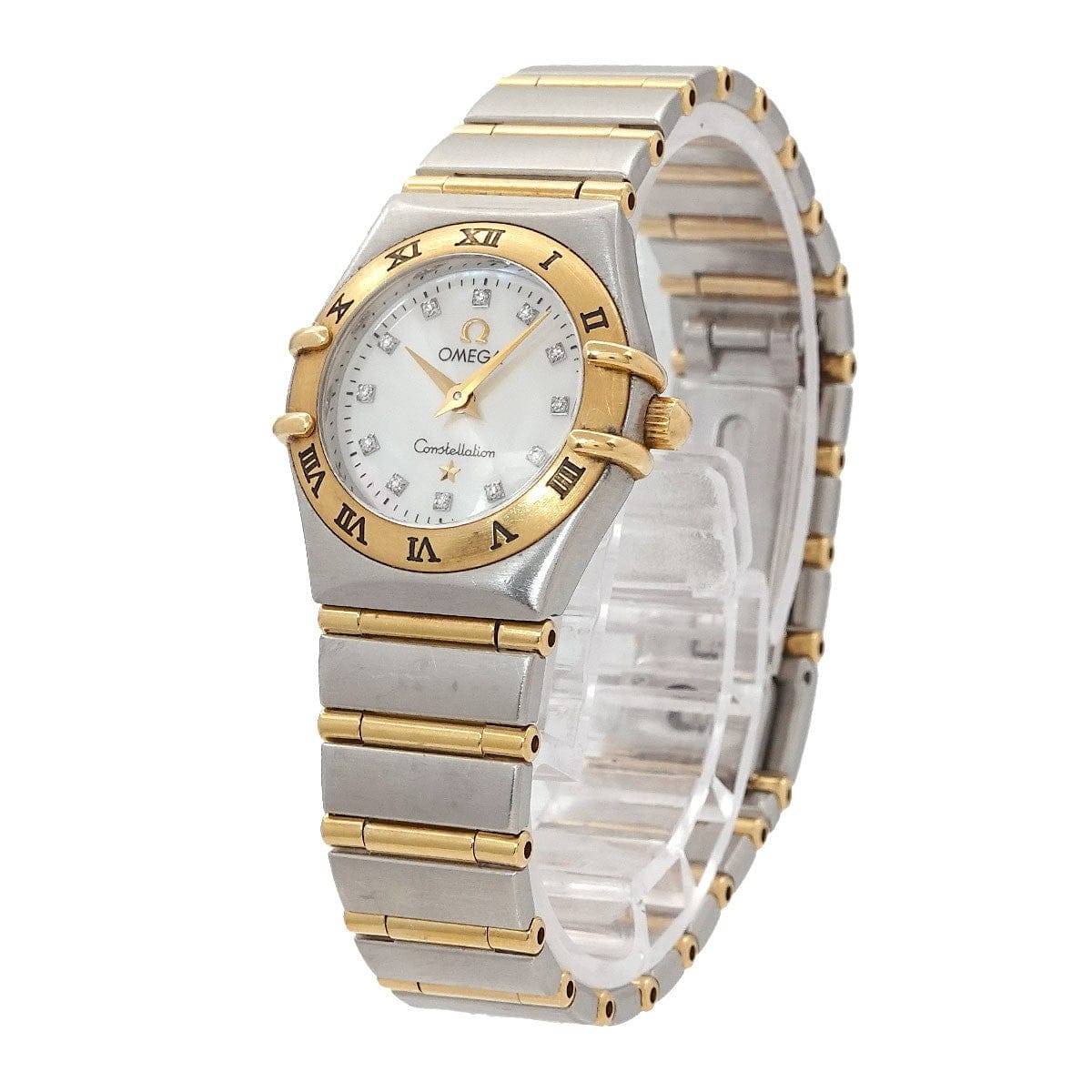 Luxury Promise Japan OMEGA Constellation mini 1262.75 12P Diamond 750 YG White Shell Dial 90301235