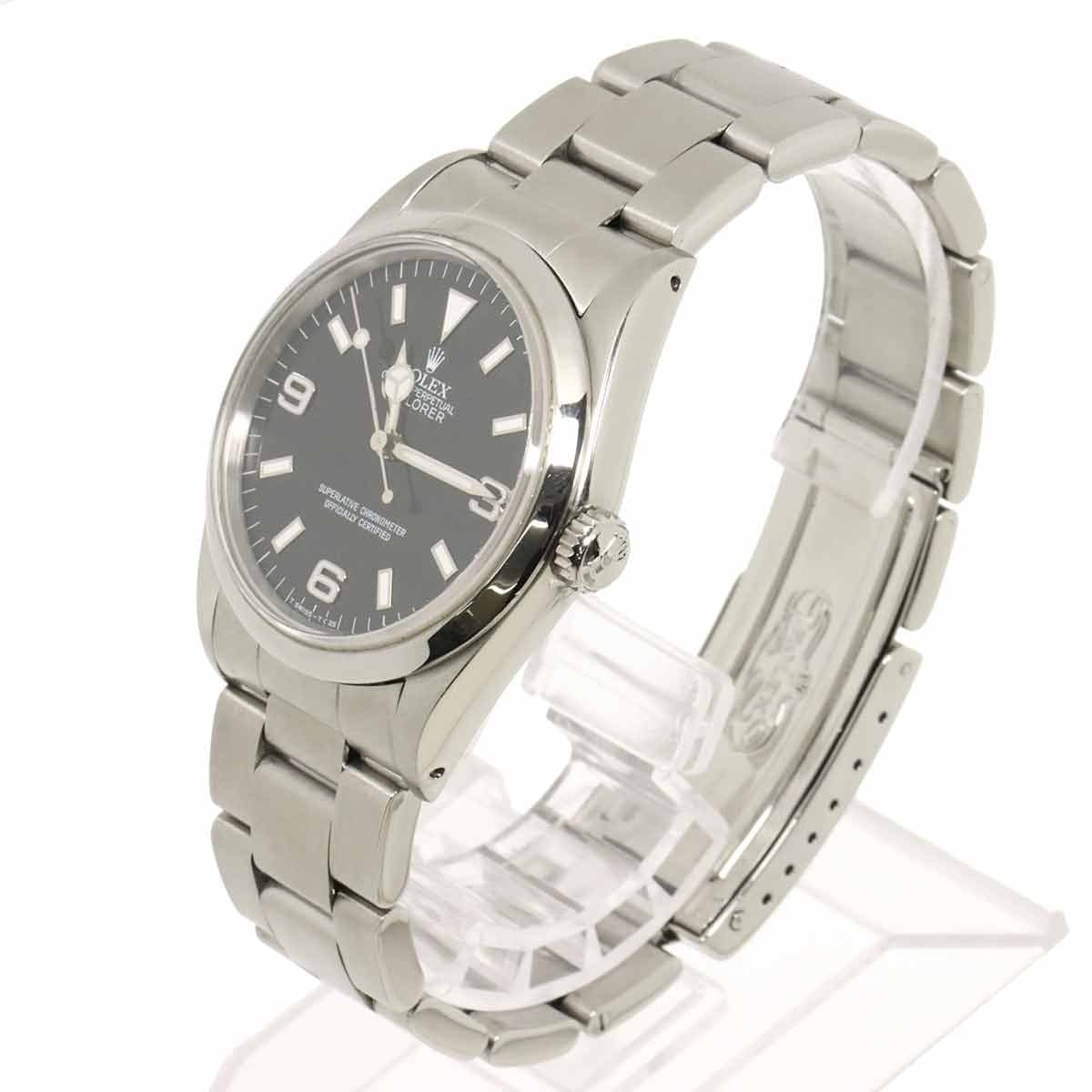 Luxury Promise Japan ROLEX Explorer 1 14270 Serial X Automatic Black Dial Mens Watch 90307663