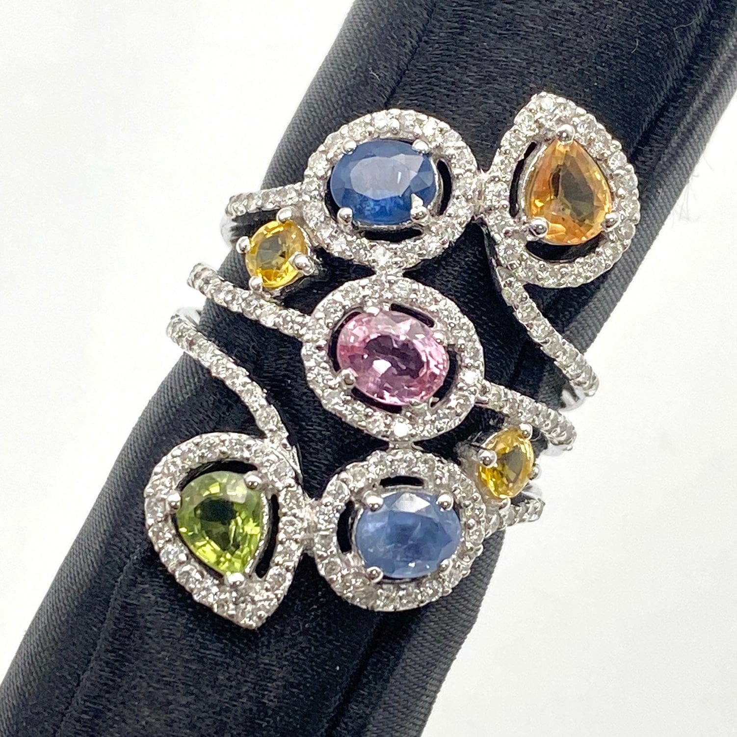 Luxury Promise Japan K18/750 Sapphire Ring S2.50 D0.70 Mini Card Sorting 8.8g US6.75 52112
