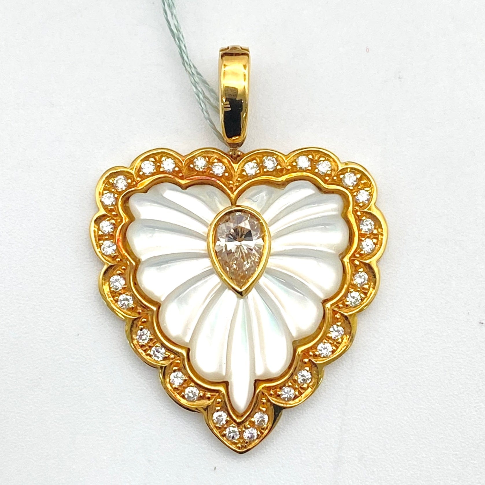 Luxury Promise Japan K18 Diamond Pendant Top, D0.67 D0.40/SH, Sorting, 11.4g, 53276