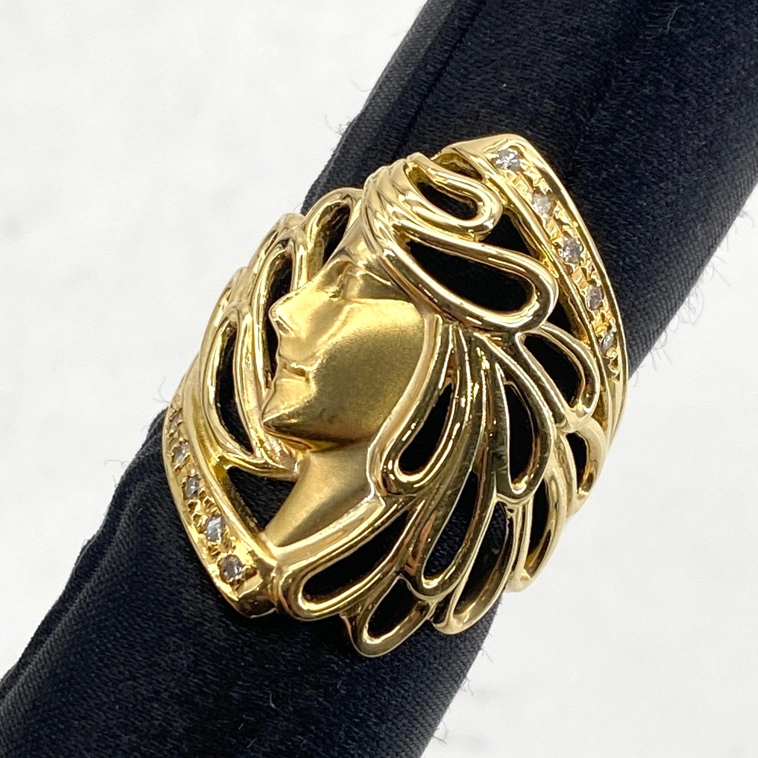 Luxury Promise Japan K18 Diamond Ring D0.10 9.2g US6 52229