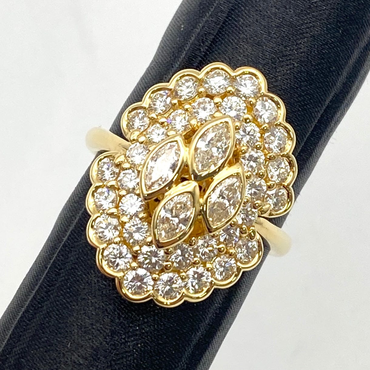 Luxury Promise Japan K18 Diamond Ring, D2.54, 10.1g, US9.25 51464
