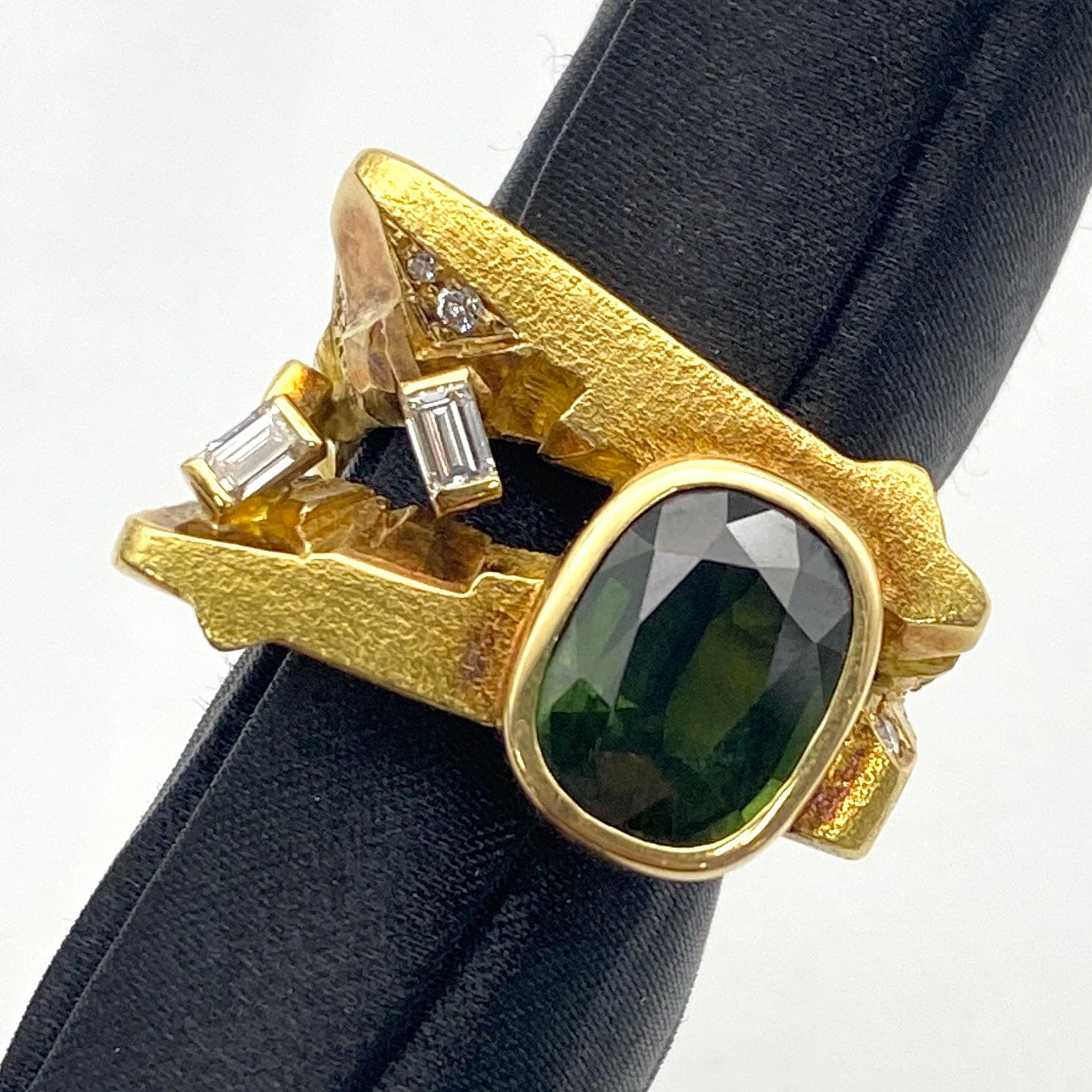 Luxury Promise Japan K18 Green Sapphire Ring GRS5.5 D0.59 Standard Sorting 23g US6.75 53136