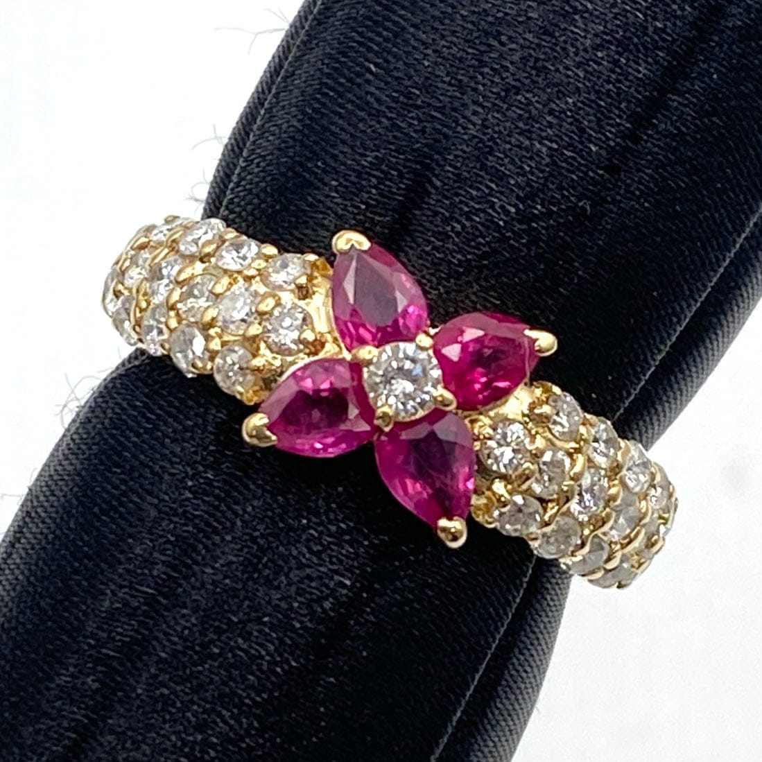 Luxury Promise Japan K18 Ruby Ring RU 0.75 DA 0.66 5.4g US6.25 26-7093-0