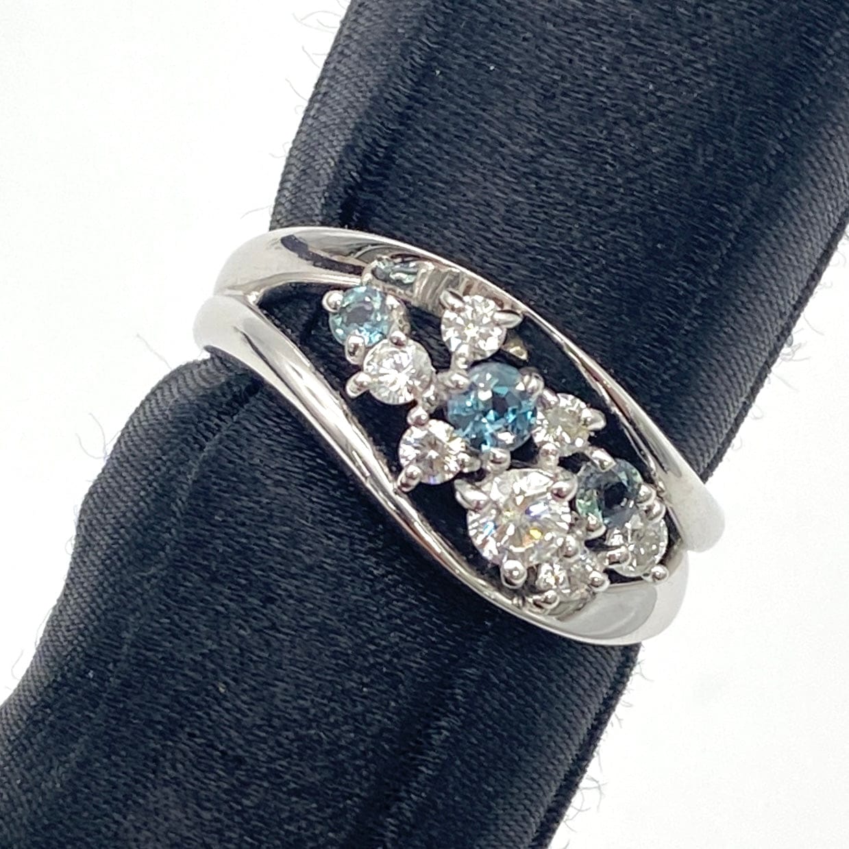 Luxury Promise Japan K18WG Alexandrite Ring AL0.20 D0.36 5.7g US5.75 49983