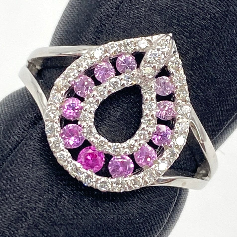 Luxury Promise Japan K18WG Pink Sapphire Ring PSA 0.28 DA 0.35 4.4g NGL Mini Item 25-70223-0 US6