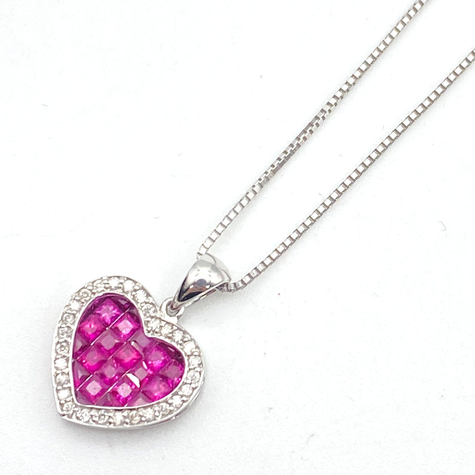 Luxury Promise Japan K18WG Ruby Penneck R1.75 D0.15 5g 52553