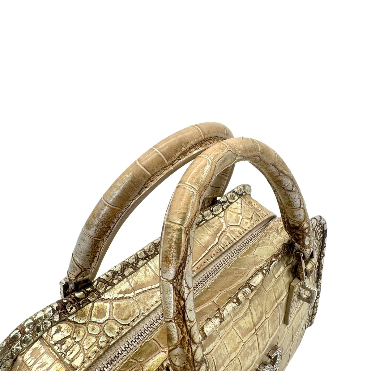 Luxury Promise Japan LOEWE AMAZONA MINI HAND BAG GOLD CROCODILE 90301031