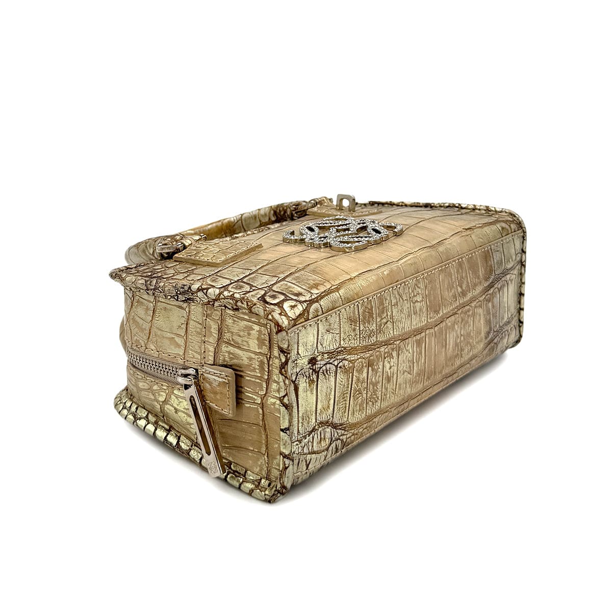 Luxury Promise Japan LOEWE AMAZONA MINI HAND BAG GOLD CROCODILE 90301031