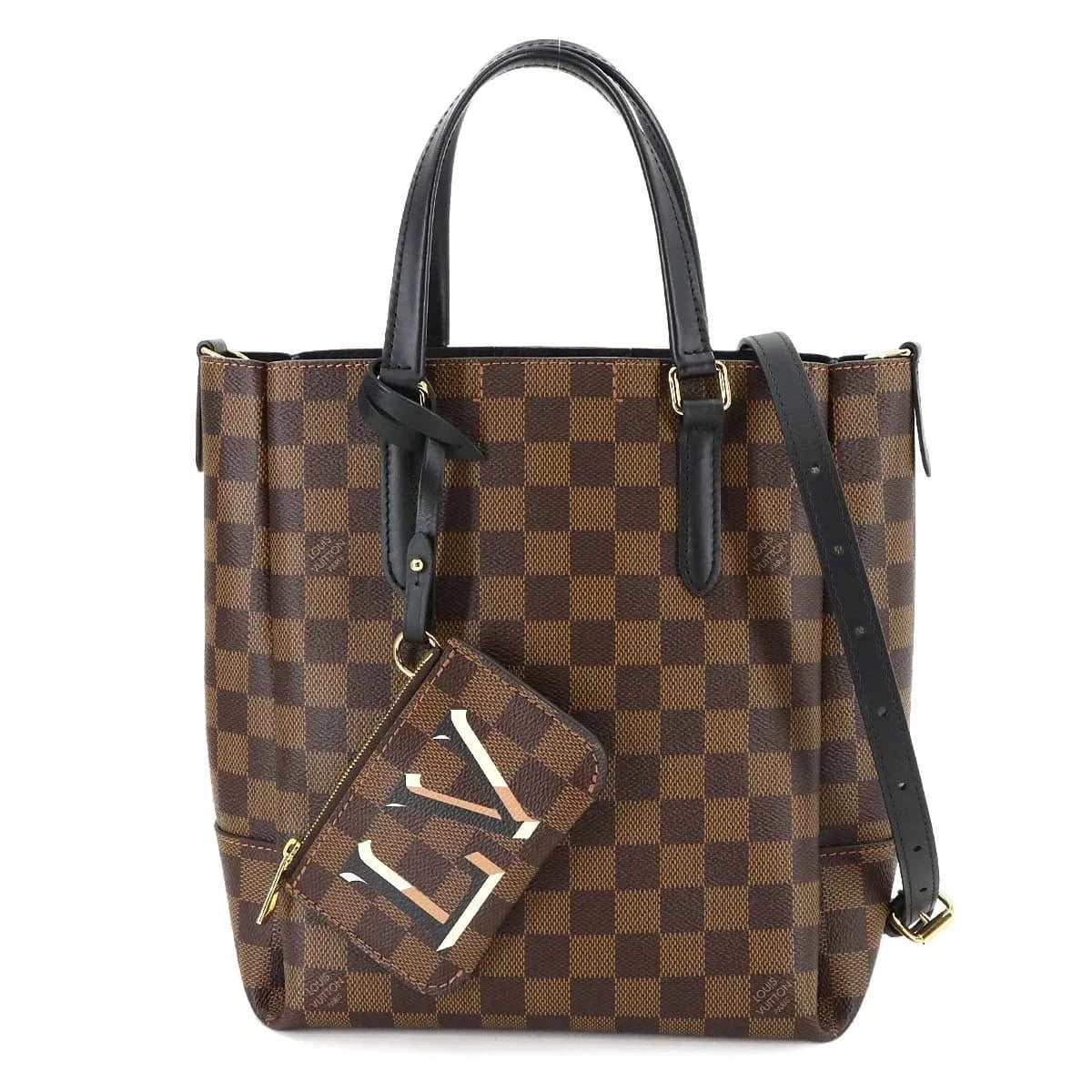 Luxury Promise Japan LOUIS VUITTON Damier Belmont NV BB 2way Hand Shoulder Bag Noir N60348 90285250
