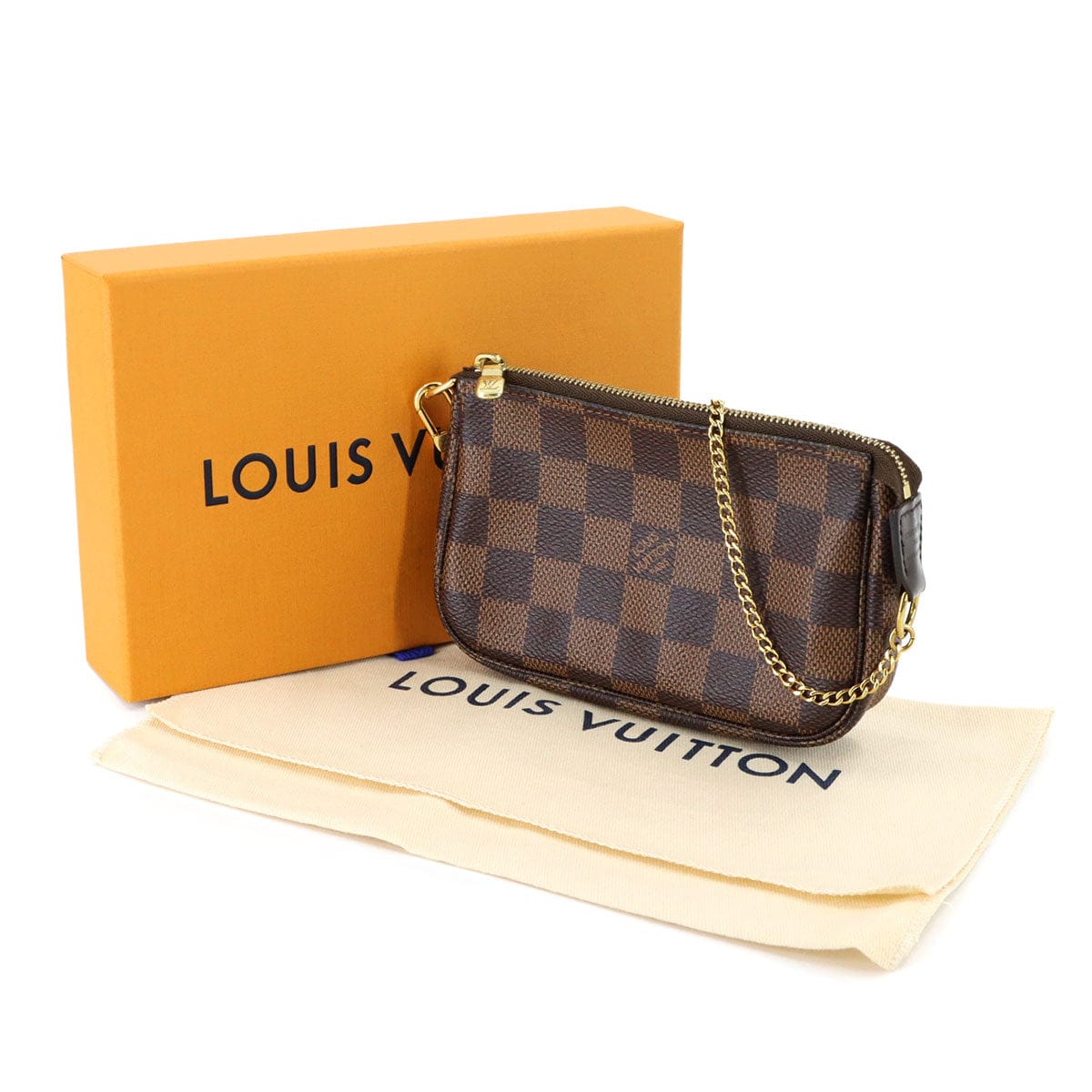 Luxury Promise Japan LOUIS VUITTON Damier Mini Pochette Accessoires Handbag Ebene N58009 (90320769)