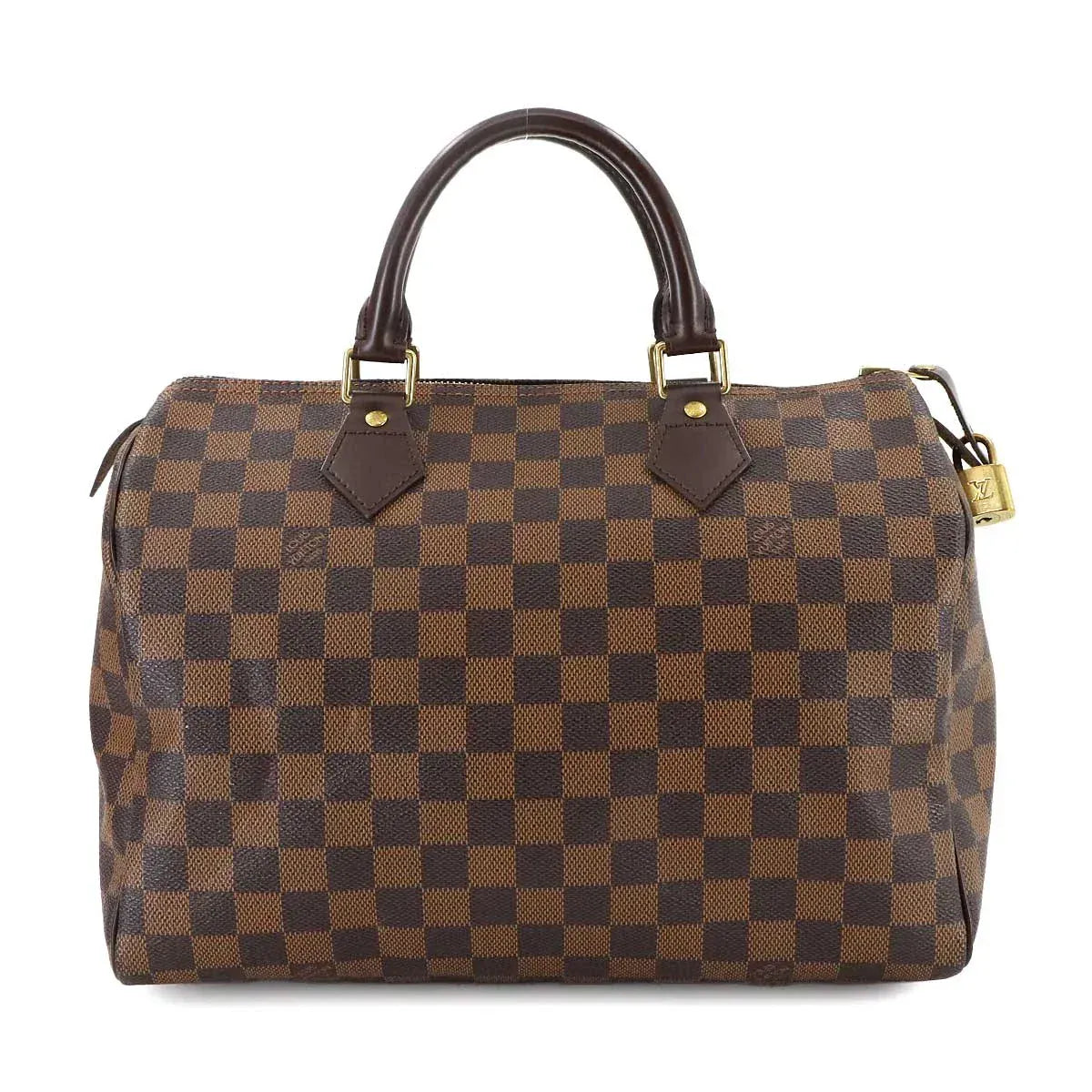 Luxury Promise Japan LOUIS VUITTON Damier Speedy 30 Hand Bag Ebene N41531 Brown Purse 90292616