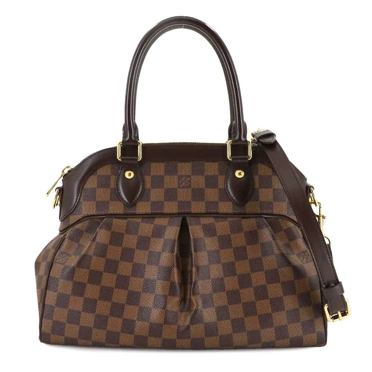 Luxury Promise Japan LOUIS VUITTON Damier Trevi PM 2way Hand Shoulder Bag Ebene N51997 90292730