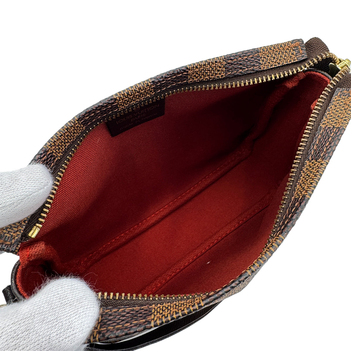 Luxury Promise Japan LOUIS VUITTON DAMIER TRUTH MAKEUP POUCH HAND BAG EBENE N51982 90298462