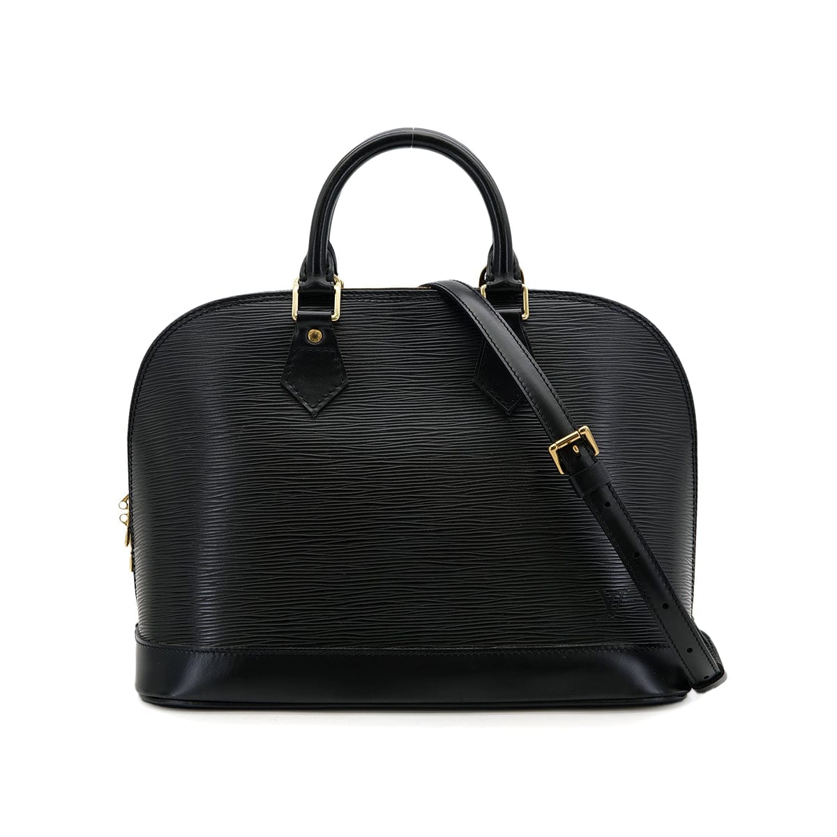 Luxury Promise Japan LOUIS VUITTON EPI ALMA PM HAND SHOULDER BAG NOIR LEATHER M52142 90325332