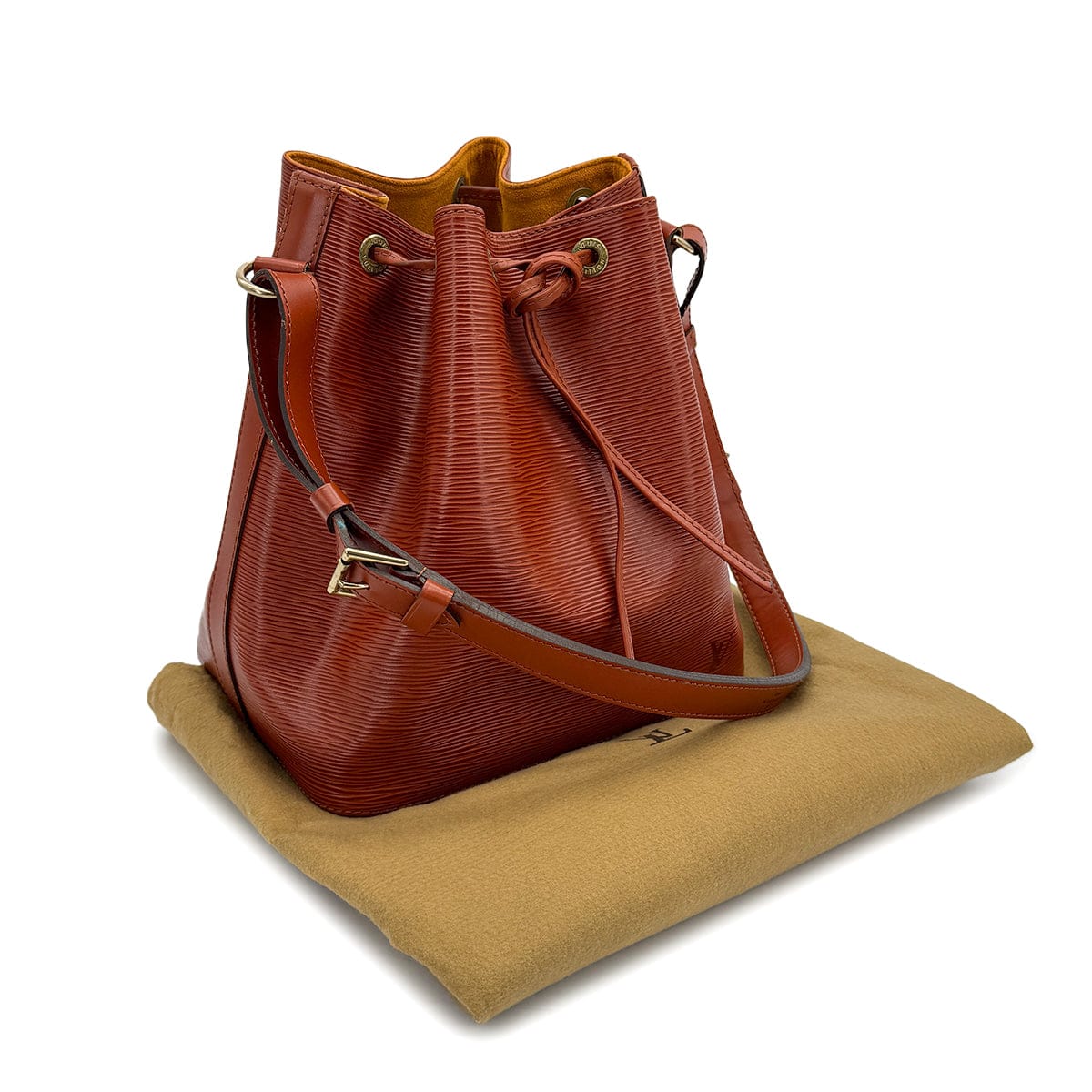 Luxury Promise Japan LOUIS VUITTON EPI PETIT NOE SHOULDER BAG KENYA BROWN LEATHER M44103 90312596