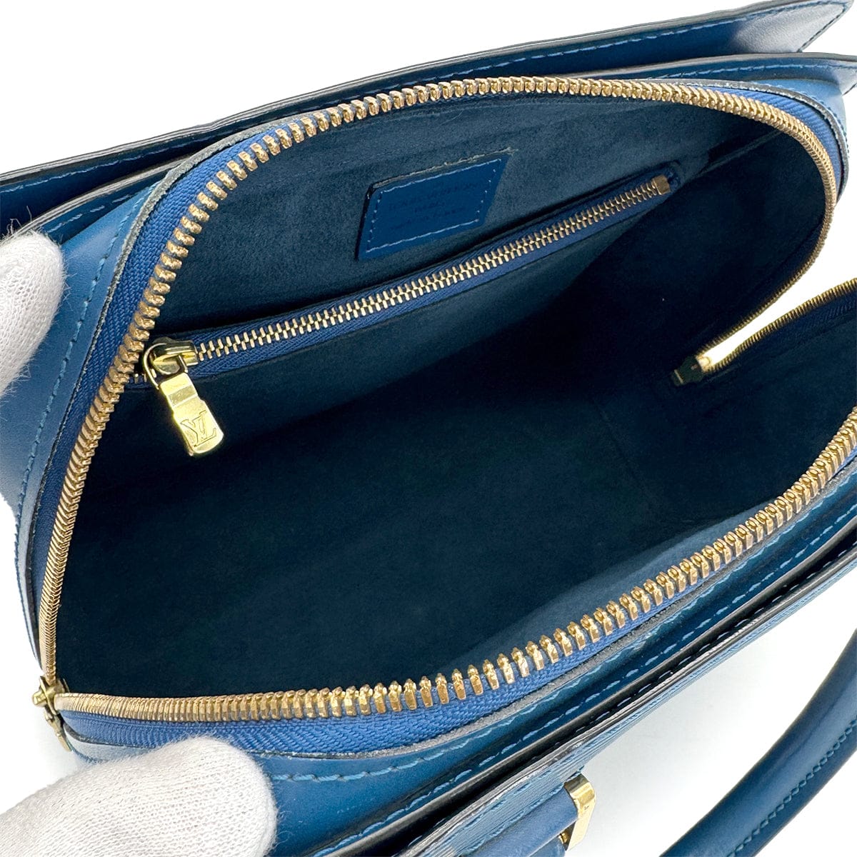 Luxury Promise Japan LOUIS VUITTON EPI PONT NEUF HAND BAG LEATHER TOLEDO BLUE M52055 90317183