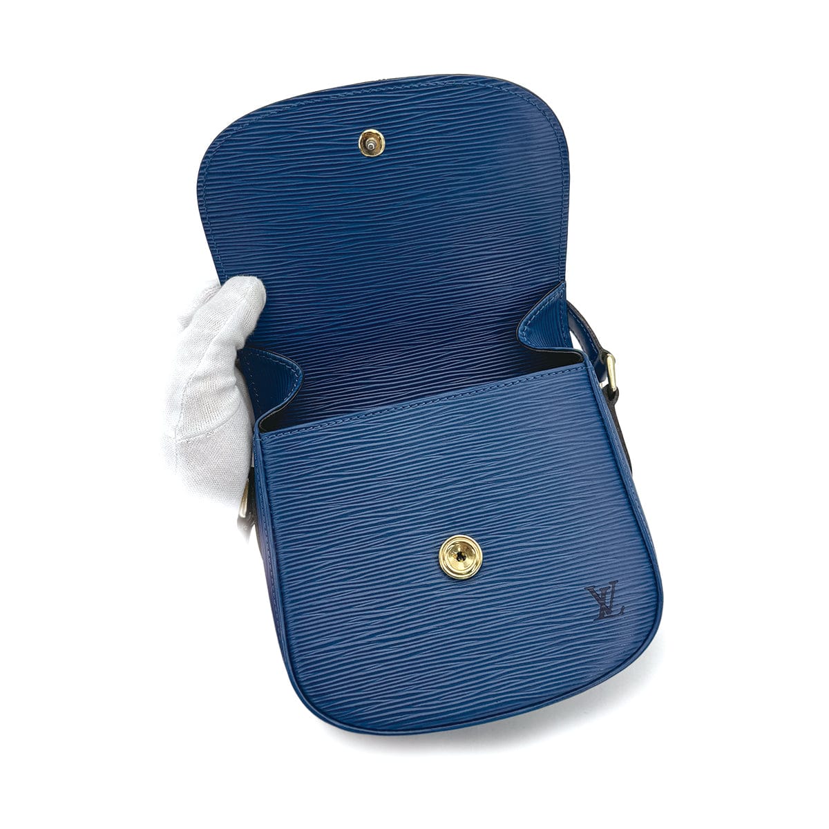 Luxury Promise Japan LOUIS VUITTON EPI SAINT-CLOUD SHOULDER BAG LEATHER TOLEDO BLUE M52195 90312605