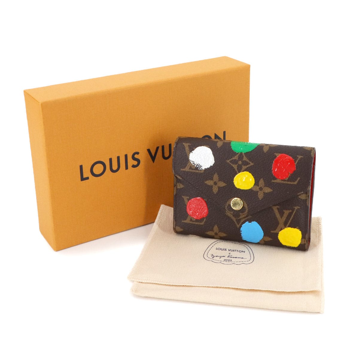 Luxury Promise Japan LOUIS VUITTON LVxYK Monogram Painted Dot Portefeuille Victorine Tri-fold Wallet M81865 RFID Victorine Wallet Louis Vuitton 90277065