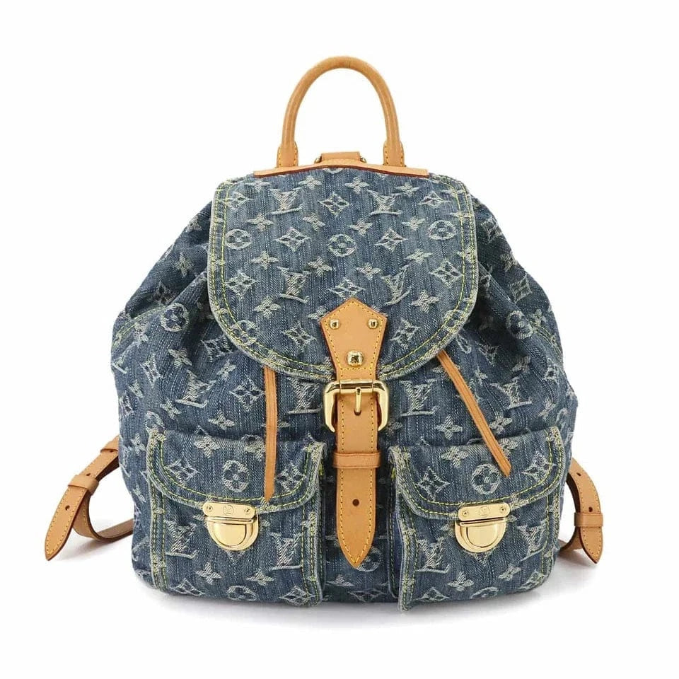 Luxury Promise Japan LOUIS VUITTON Monogram Denim Sac A Dos GM Backpack Blue M95056 Purse 90284798