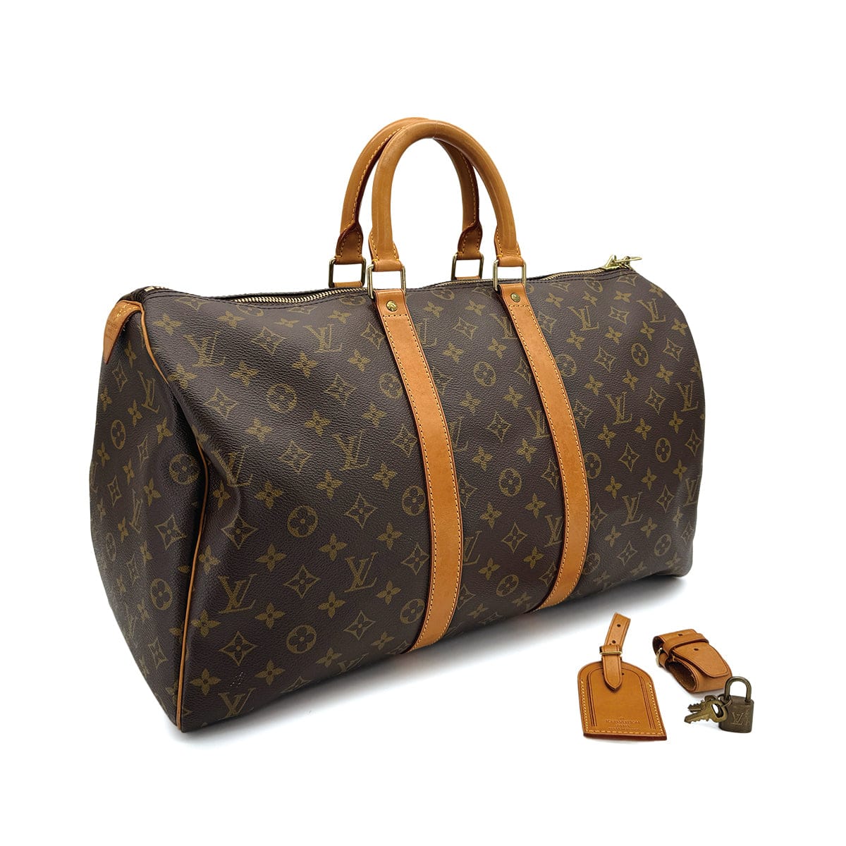 Luxury Promise Japan LOUIS VUITTON MONOGRAM KEEPALL 45 LUGGAGE BROWN M41428 90312614