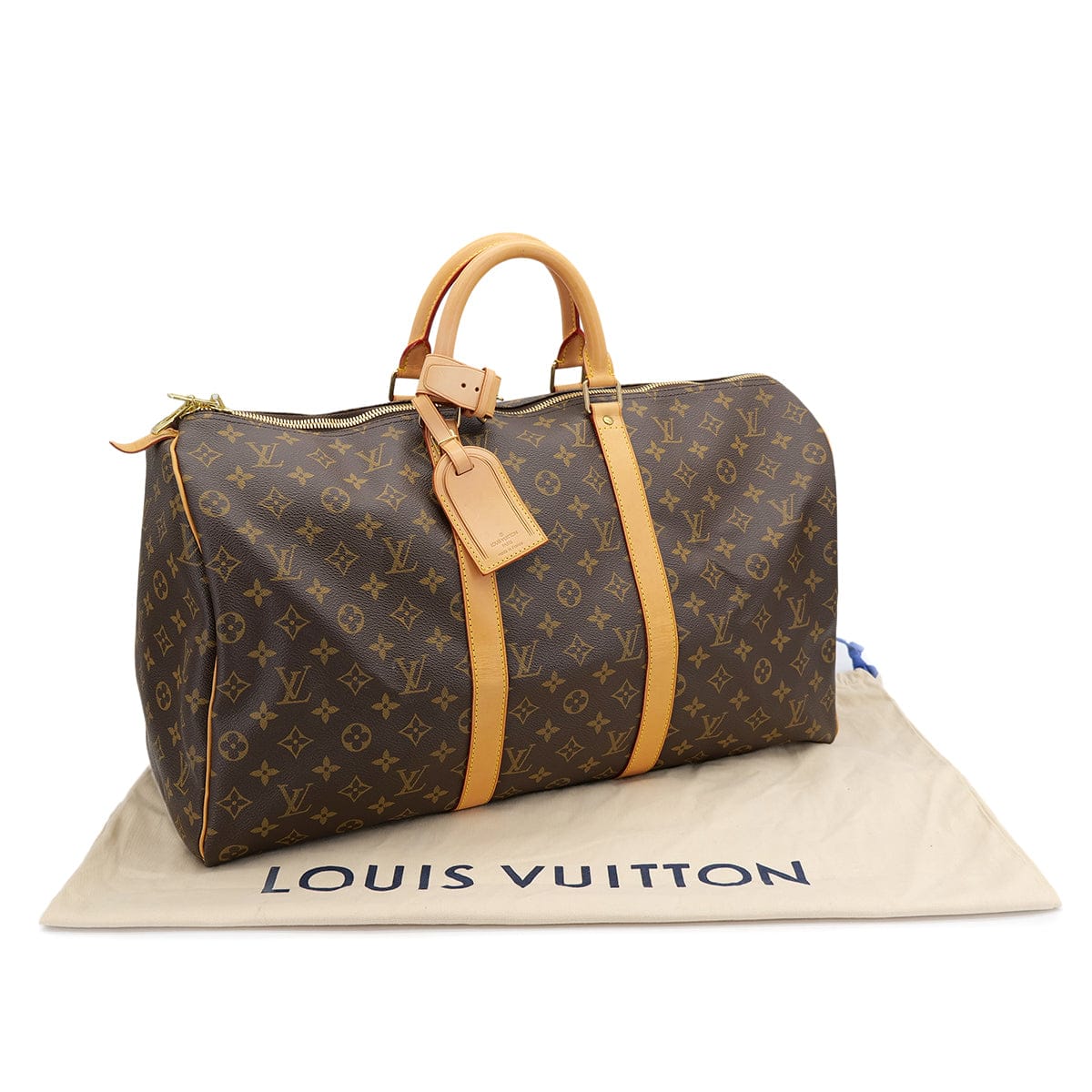 Luxury Promise Japan LOUIS VUITTON MONOGRAM KEEPALL 50 LUGGAGE BROWN M41426 90324138